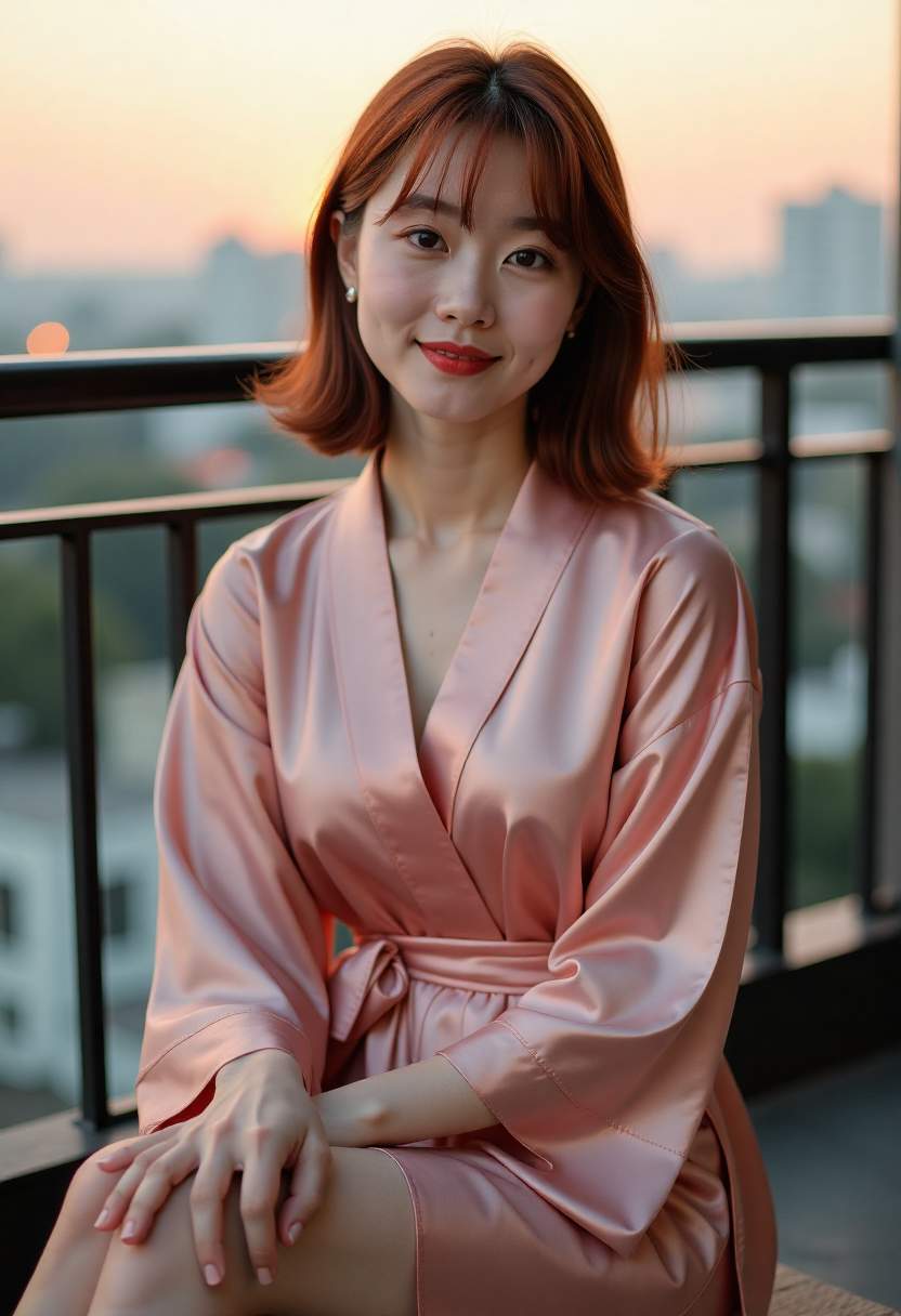 一家人在桌边交谈